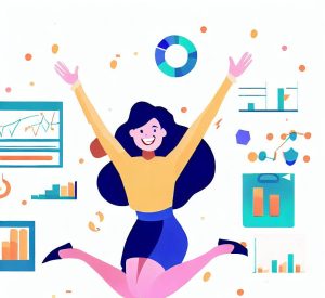 Data en analytics vrouw blij - DataJobs.nl