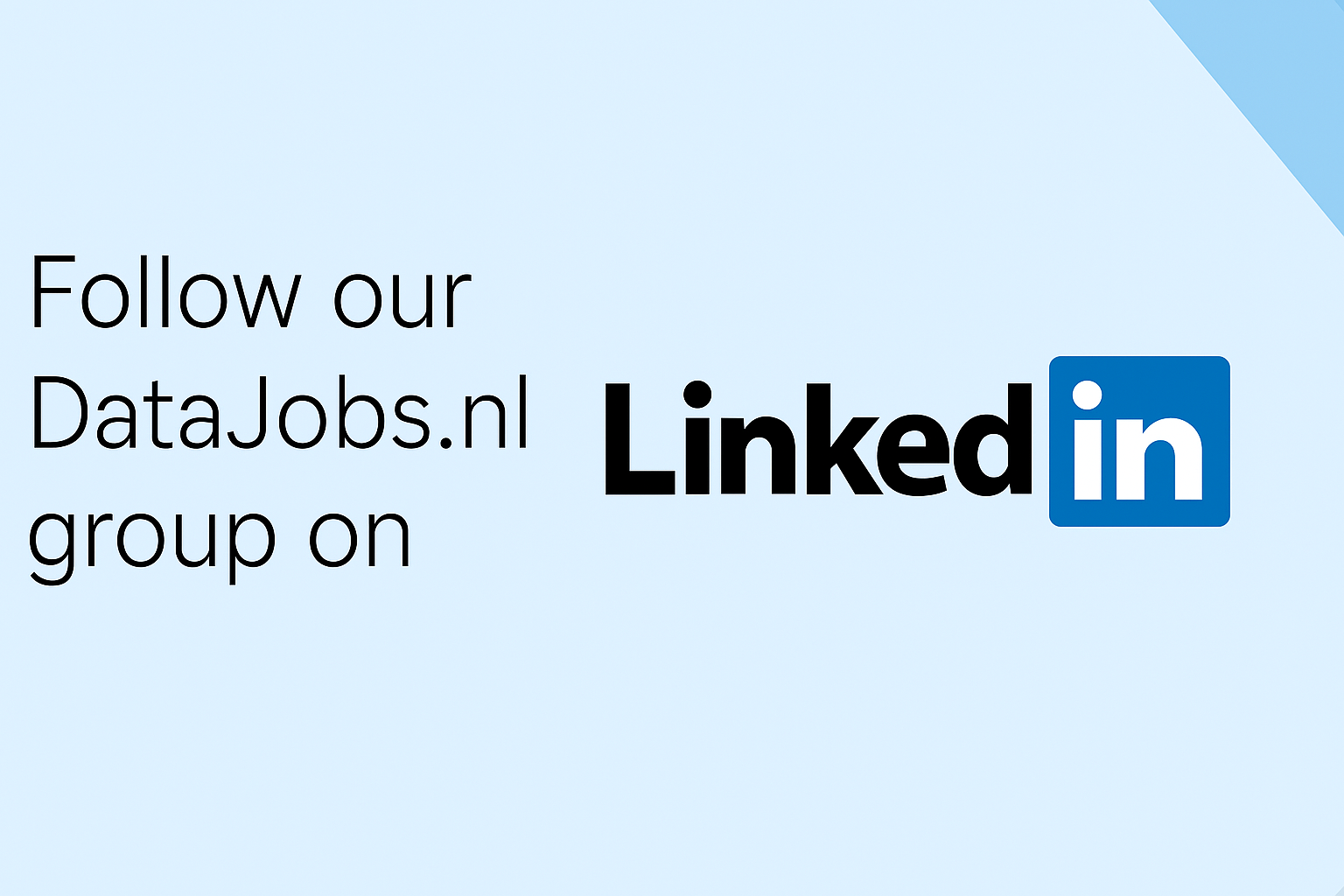 Follow DataJobs.nl on LinkedIn